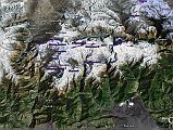 01 Around Annapurna Google Earth Google Earth map shows the main trekking routes and mountains on the Annapurna Circuit, Annapurna Sanctuary, and Annapurna North Base Camp.